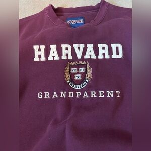 Harvard grandparent Crewneck size large